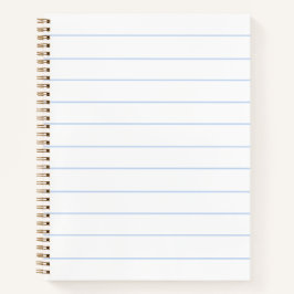 Minimalistisches, hellblau-weiß gestreiftes Muster Notizblock