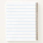 Minimalistisches, hellblau-weiß gestreiftes Muster Notizblock (Rückseite)