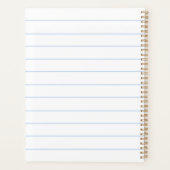 Minimalistisches, hellblau-weiß gestreiftes Muster Planer (Rückseite)