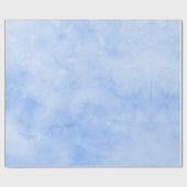 Minimalistisches hellblaues abstraktes Aquarellmus Geschenkpapier (Flach)