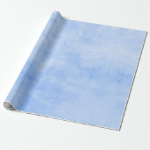 Minimalistisches hellblaues abstraktes Aquarellmus Geschenkpapier (Ungerollt)