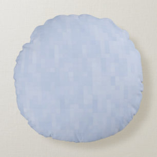 Minimalistisches hellblaues abstraktes modernes Mu Rundes Kissen
