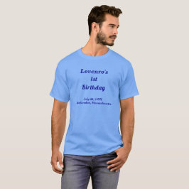 Minimalistisches Hellblaues Kindergeburtstags-T-Sh T-Shirt