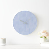Minimalistisches hellblaues Muster Große Wanduhr (Zuhause)