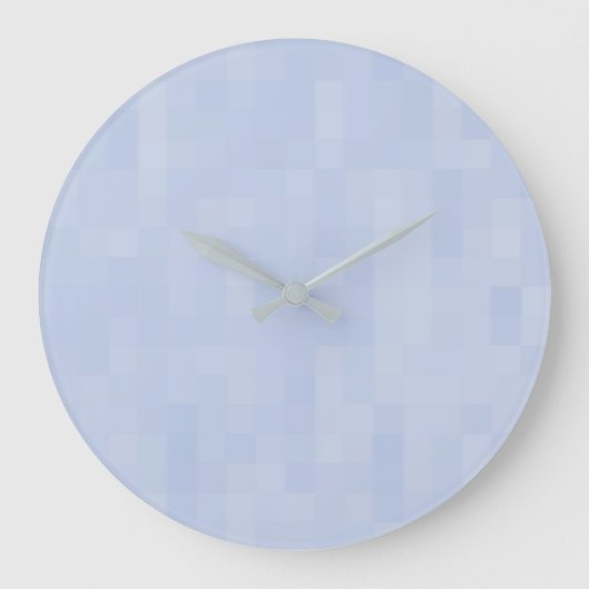 Minimalistisches hellblaues Muster Große Wanduhr (Vorderseite)