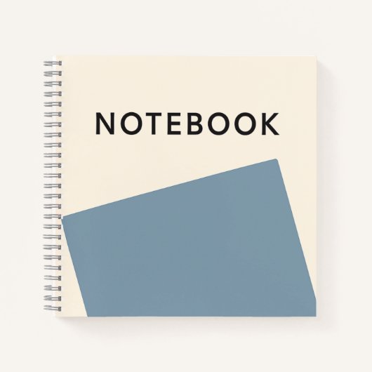 Minimalistisches hellblaues Notebook Notizblock (Vorderseite)
