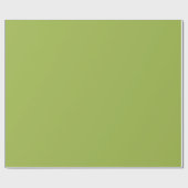 Minimalistisches, helles, solides Olivenöl Grün Sc Geschenkpapier (Flach)