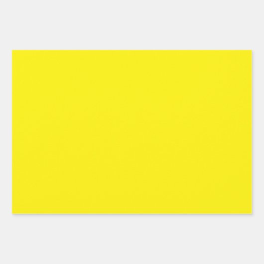 Minimalistisches, hellgelbes schlichtes Geschenk Geschenkpapier Set (Vorderseite 3)