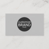 Minimalistisches, hellgraues Berufliches Firmenlog Visitenkarte (Vorderseite)