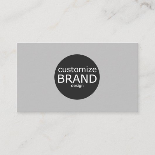 Minimalistisches, hellgraues Berufliches Firmenlog Visitenkarte (Vorderseite)