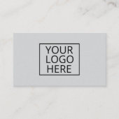 Minimalistisches hellgraues Logo-QR-Code-Profi Visitenkarte (Vorderseite)