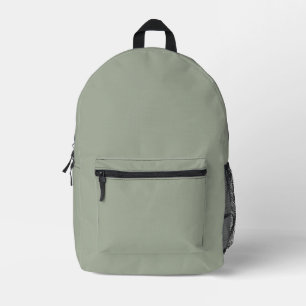 Minimalistisches Hellgrün, einfarbig, modern Bedruckter Rucksack
