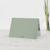 Minimalistisches Hellgrün Foto Danke Karte (Rückseite)