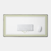 Minimalistisches Hellgrün-Script Zwei-Rahmen-Monog Schreibtischunterlage (Tastatur & Maus)