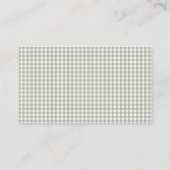 Minimalistisches Hellgrünes Gingham-Schleifen-Wind Begleitkarte (Rückseite)