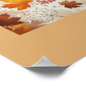 Minimalistisches "Hello Autumn" Wall Art Poster -  (Ecke)