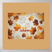 Minimalistisches "Hello Autumn" Wall Art Poster -  (Vorne)