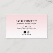 Minimalistisches Hello Beautiful Pink Gold Script Visitenkarte (Rückseite)