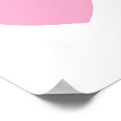 Minimalistisches Hellrosa Herz Poster (Ecke)