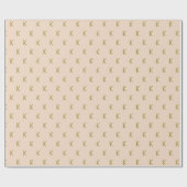 Minimalistisches Hellrosa-Monogramm Geschenkpapier (Flach)