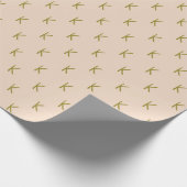 Minimalistisches Hellrosa-Monogramm Geschenkpapier (Ecke)