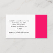 Minimalistisches, hellrosa und weiß visitenkarte (Rückseite)