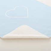 Minimalistisches Herz auf Light Blue | gemütlich Sherpadecke (3/4)