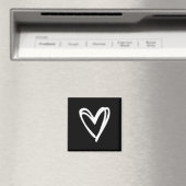 Minimalistisches Herz Magnet (In Situ (Geschirrspüler))