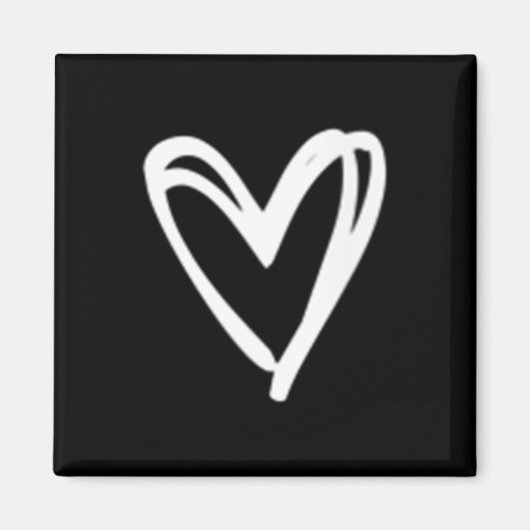 Minimalistisches Herz Magnet (Vorne)