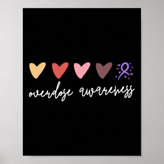 Minimalistisches Herz Überdosierungsbewusstsein Poster (Vorne)