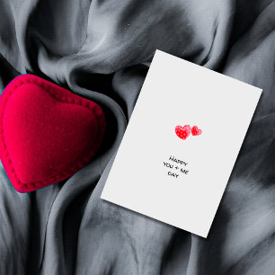 Minimalistisches Herz You & Me Valentinstag-Specia Feiertagskarte