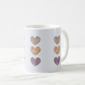Minimalistisches Herzdesign Wärme Soft Elegance Kaffeetasse (VorderseiteRechts)