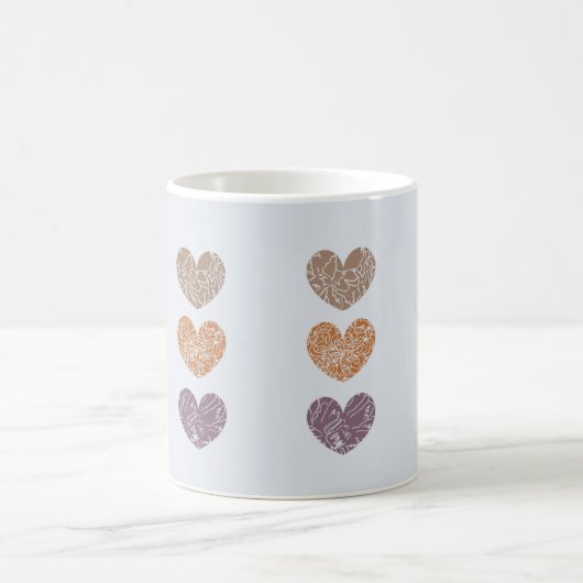 Minimalistisches Herzdesign Wärme Soft Elegance Kaffeetasse (Mittel)
