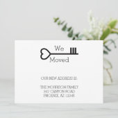 Minimalistisches Herzhaus - Neue Adressenverschieb Ankündigung (Stehend Vorderseite)