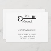 Minimalistisches Herzhaus - Neue Adressenverschieb Ankündigung (Vorne/Hinten)