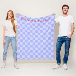 Minimalistisches Himmelblau-Muster mit individuell Fleecedecke