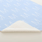 Minimalistisches Himmelsblau, kundenspezifisches M Sherpadecke (3/4)