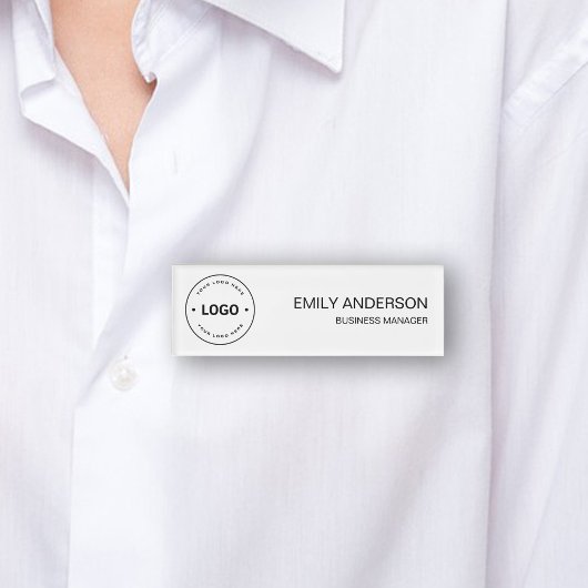 Minimalistisches Hinzufügen eines eigenen Logos Namenschild