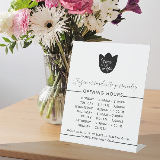 Minimalistisches Hinzufügen Ihres Logos einfache Ö Sockelschild