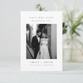 Minimalistisches Hochzeitbudget für Fotos Save The Date (Stehend Vorderseite)