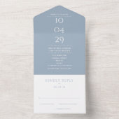 Minimalistisches Hochzeitdatum All In One Einladung (Innen Boden)