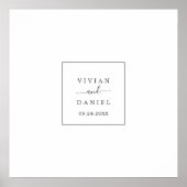 Minimalistisches Hochzeitgastschild Poster (Vorne)
