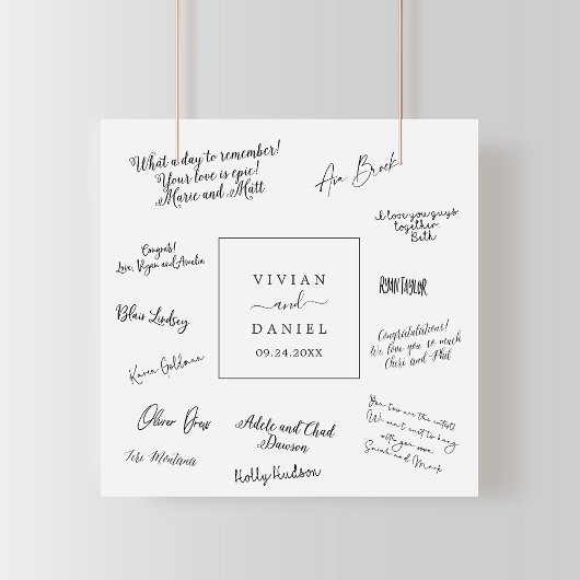 Minimalistisches Hochzeitgastschild Poster