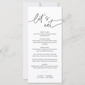 Minimalistisches Hochzeitmenü 4x9 (Vorderseite)