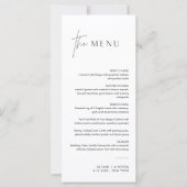 Minimalistisches Hochzeitmenü 4x9 (Vorderseite)