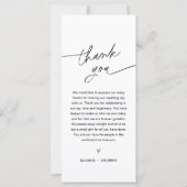 Minimalistisches Hochzeitmenü 4x9 (Rückseite)