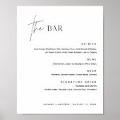 Minimalistisches Hochzeitmenü 8x10 Poster (Vorne)