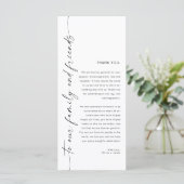 Minimalistisches Hochzeitmenü, Karten mit Hochzeit (Stehend Vorderseite)