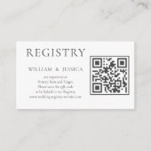 Minimalistisches Hochzeitregister mit QR-Code Begleitkarte (Vorderseite)
