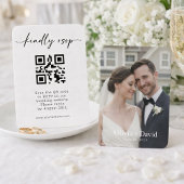 Minimalistisches Hochzeits-RSVP-QR-Code-Script-Des Visitenkarte